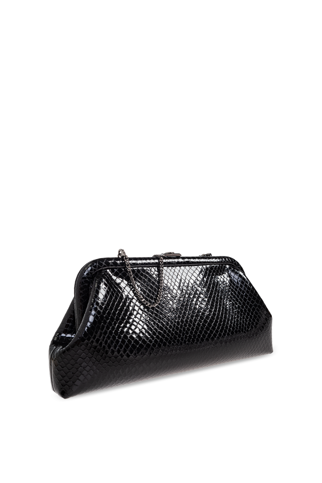 クラッチバッグ Jimmy Choo Black Leather Skylar Clutch Black Clutch bag 